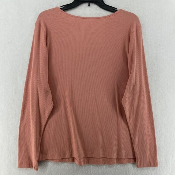 Old Navy Sweater Womens 2x Peach Rib Knit Scoop Neck Long Sleeve Pullover - Picture 2 of 11